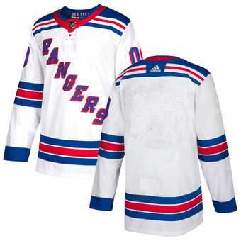 Men%27s New York Rangers adidas White Blank Jersey->new york rangers->NHL Jersey
